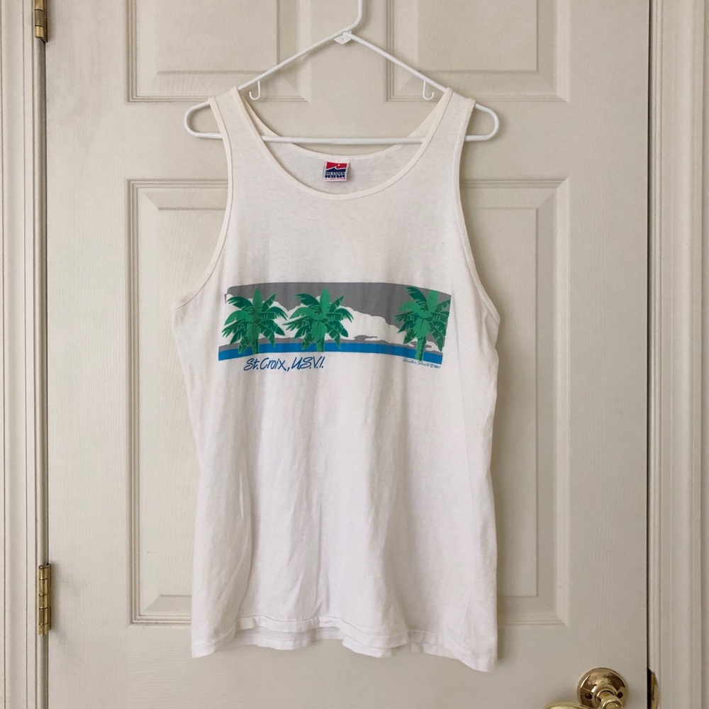 Vintage St Croix Cotton Tank Top Size Large